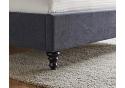 4ft6 Double Roz dark grey fabric upholstered bed frame bedstead 5